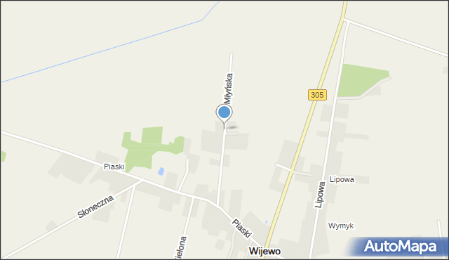 Wijewo, Młyńska, mapa Wijewo