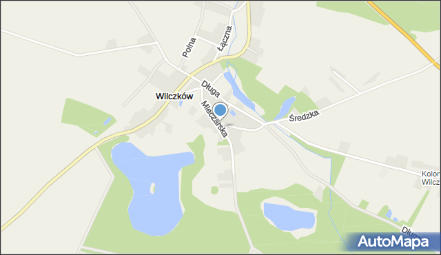 Wilczków gmina Malczyce, Mleczarska, mapa Wilczków gmina Malczyce