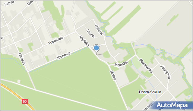 Żyrardów, Młyńska, mapa Żyrardów