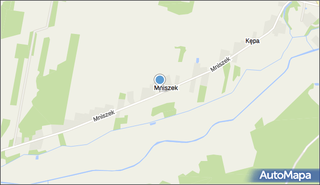 Mniszek gmina Małogoszcz, Mniszek, mapa Mniszek gmina Małogoszcz