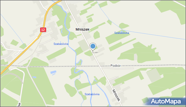 Mniszek gmina Wolanów, Mniszek, mapa Mniszek gmina Wolanów