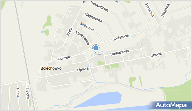 Bolechówko, Modrzewiowa, mapa Bolechówko