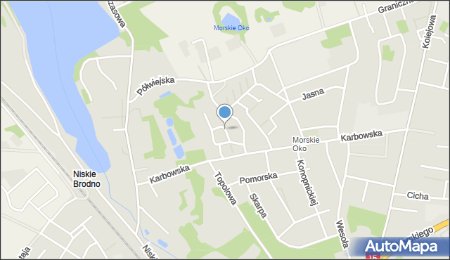 Brodnica, Moniuszki Stanisława, mapa Brodnica