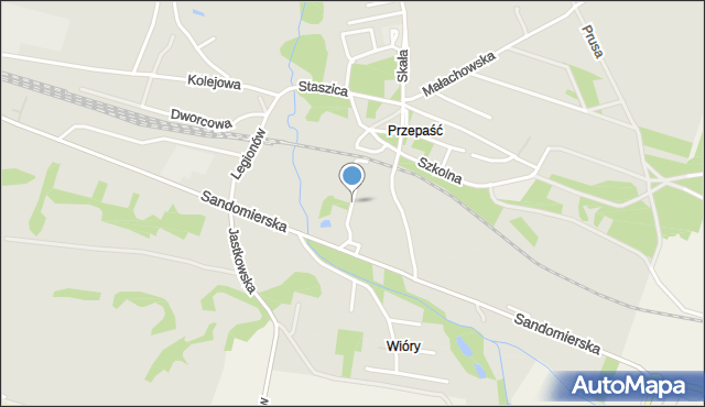 Ćmielów, Mostowa, mapa Ćmielów