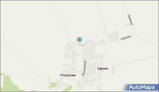 Dębsko gmina Wielichowo, Mostowa, mapa Dębsko gmina Wielichowo
