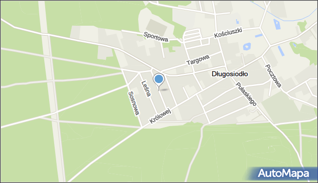 Długosiodło, Moniuszki Stanisława, mapa Długosiodło