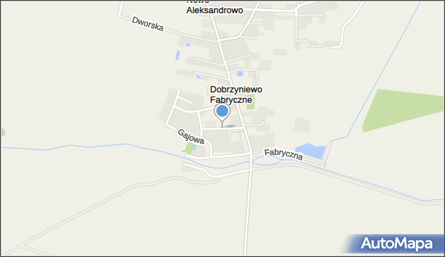 Dobrzyniewo Fabryczne, Modrzewiowa, mapa Dobrzyniewo Fabryczne