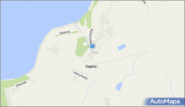 Gądno, Moryńska, mapa Gądno