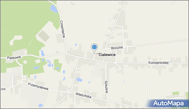 Galewice, Mokra, mapa Galewice