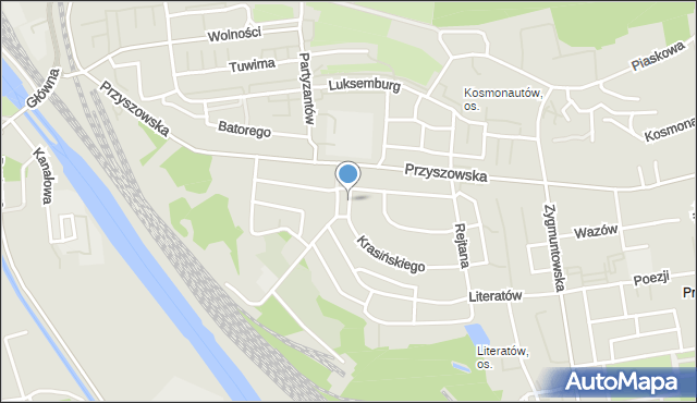 Gliwice, Morcinka Gustawa, mapa Gliwic