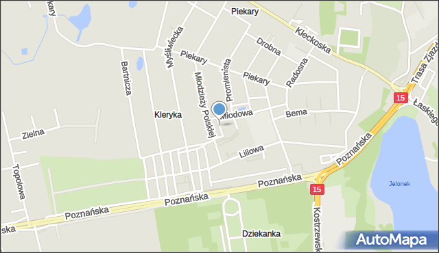 Gniezno, Modra, mapa Gniezna