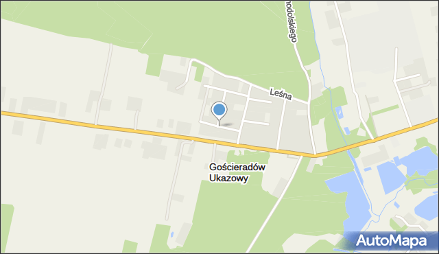 Gościeradów-Folwark, Modrzewiowa, mapa Gościeradów-Folwark