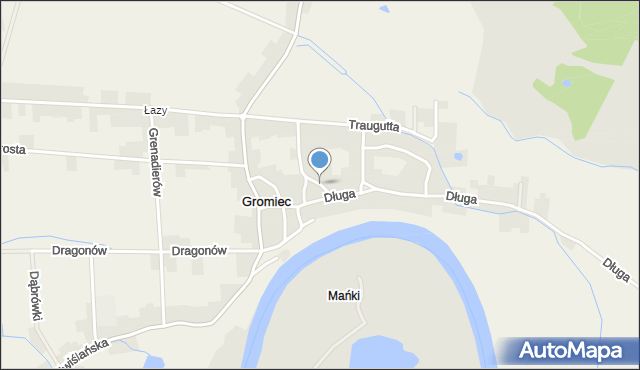 Gromiec, Moniuszki Stanisława, mapa Gromiec