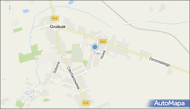 Grudusk, Mościckiego, mapa Grudusk