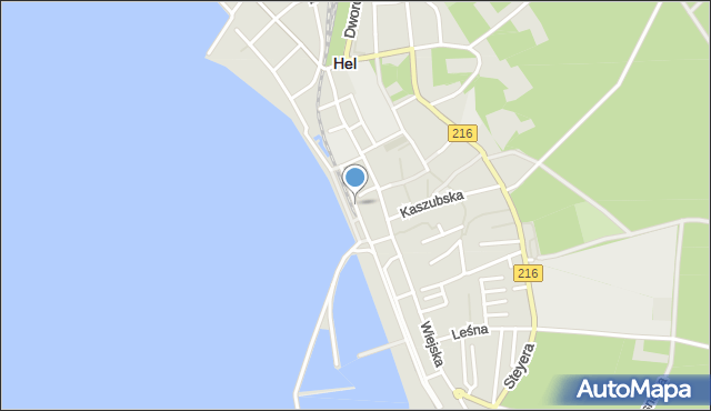Hel, Morska, mapa Hel