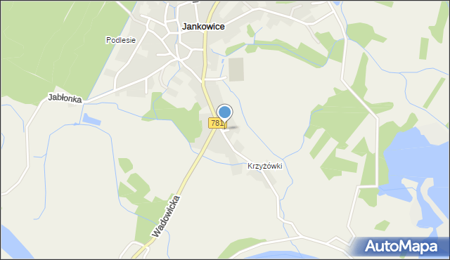 Jankowice gmina Babice, Mościska, mapa Jankowice gmina Babice