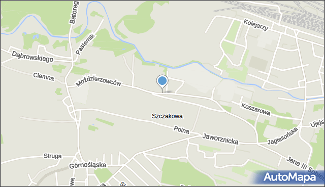 Jaworzno, Moździerzowców, mapa Jaworzno