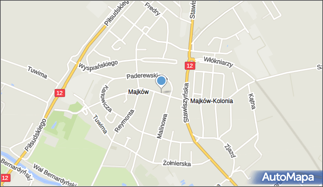 Kalisz, Morelowa, mapa Kalisza