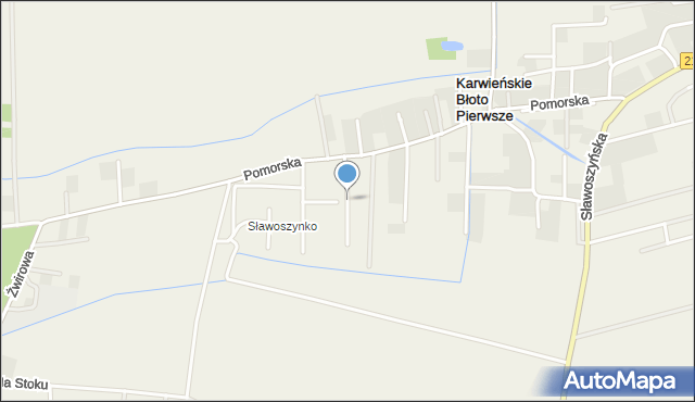 Karwieńskie Błoto Pierwsze, Mokra, mapa Karwieńskie Błoto Pierwsze