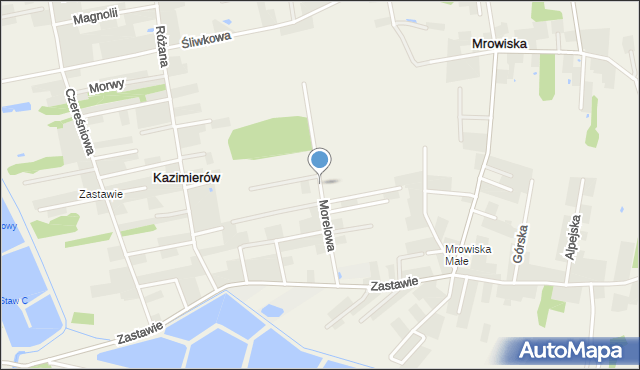 Kazimierów gmina Halinów, Morelowa, mapa Kazimierów gmina Halinów