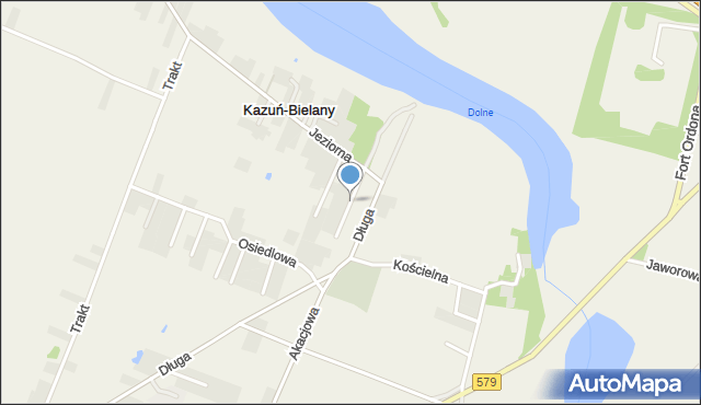 Kazuń-Bielany, Modrzewiowa, mapa Kazuń-Bielany