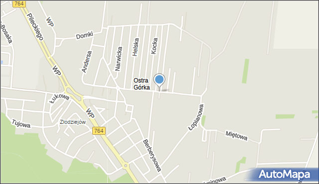 Kielce, Monte Cassino, mapa Kielc