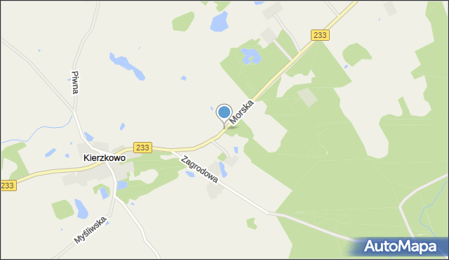 Kierzkowo gmina Przywidz, Morska, mapa Kierzkowo gmina Przywidz