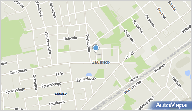 Kobyłka, Modrzewiowa, mapa Kobyłka