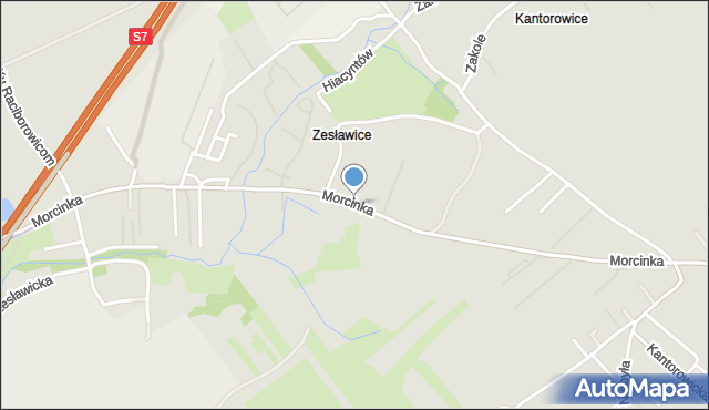 Kraków, Morcinka Gustawa, mapa Krakowa