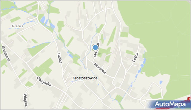 Krostoszowice, Morcinka Gustawa, mapa Krostoszowice