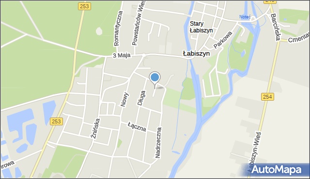 Łabiszyn powiat żniński, Modra, mapa Łabiszyn powiat żniński