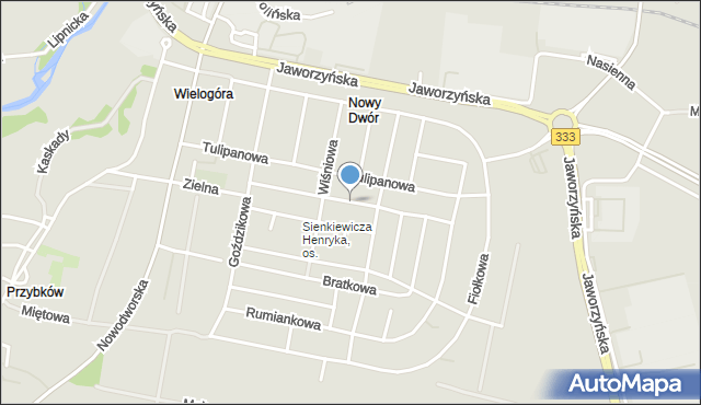 Legnica, Morelowa, mapa Legnicy