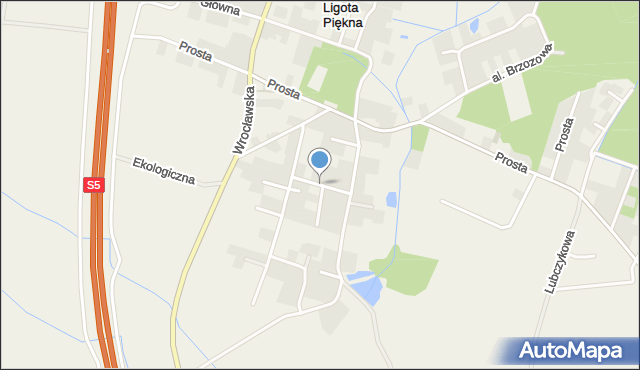 Ligota Piękna, Morelowa, mapa Ligota Piękna