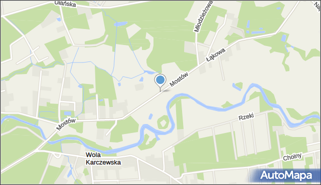 Lipowo gmina Wiązowna, Mostów, mapa Lipowo gmina Wiązowna