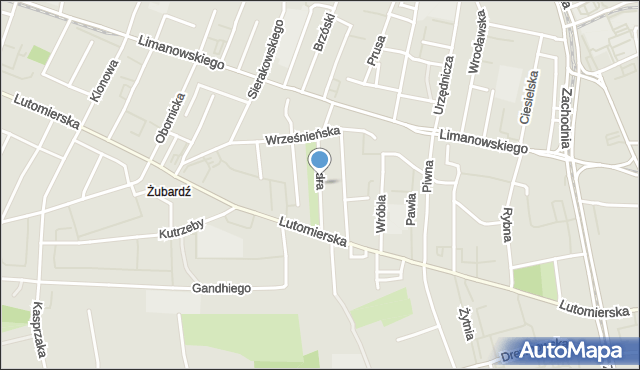 Łódź, Modra, mapa Łodzi