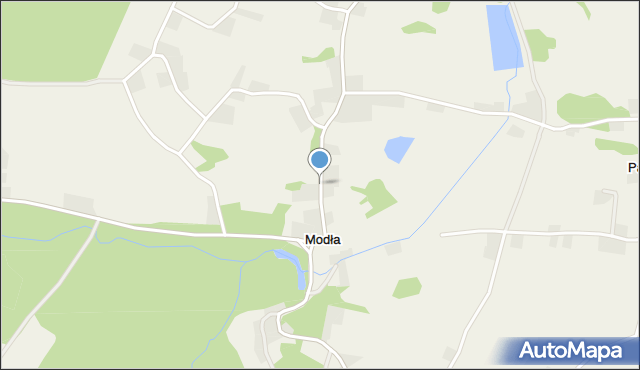 Modła gmina Gromadka, Modła, mapa Modła gmina Gromadka