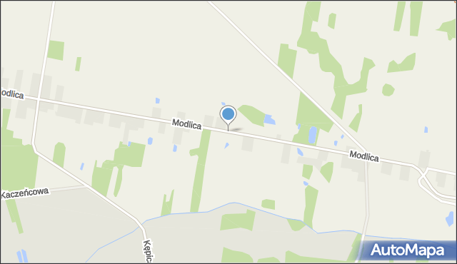 Modlica gmina Tuszyn, Modlica, mapa Modlica gmina Tuszyn