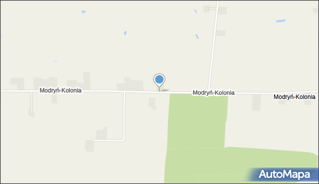 Modryń-Kolonia, Modryń-Kolonia, mapa Modryń-Kolonia