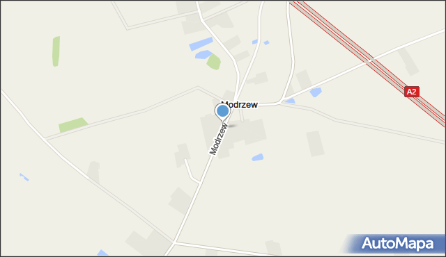 Modrzew gmina Zbuczyn, Modrzew, mapa Modrzew gmina Zbuczyn
