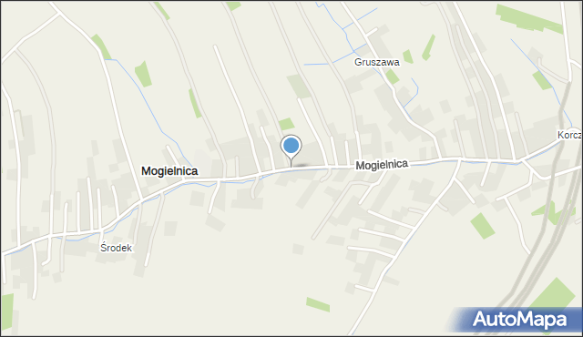 Mogielnica gmina Boguchwała, Mogielnica, mapa Mogielnica gmina Boguchwała