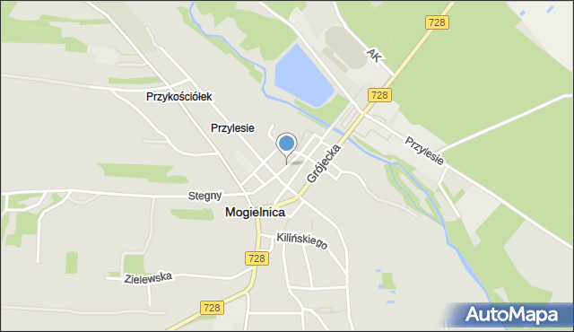 Mogielnica powiat grójecki, Mostowa, mapa Mogielnica powiat grójecki
