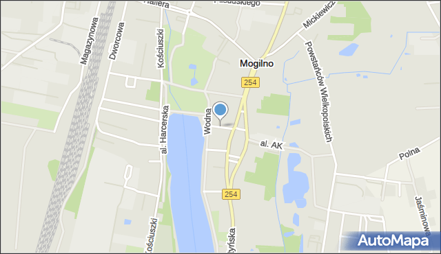 Mogilno, Moniuszki Stanisława, mapa Mogilno