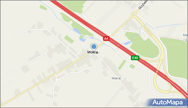 Mokra gmina Roźwienica, Mokra, mapa Mokra gmina Roźwienica