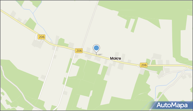 Mokre gmina Sianów, Mokre, mapa Mokre gmina Sianów