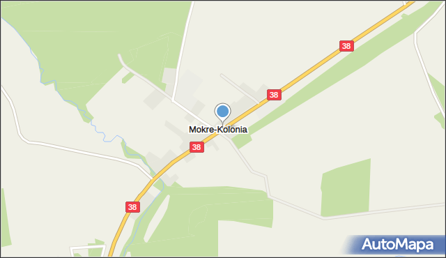 Mokre-Kolonia, Mokre-Kolonia, mapa Mokre-Kolonia