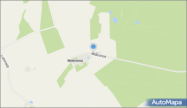 Mokronos gmina Resko, Mokronos, mapa Mokronos gmina Resko