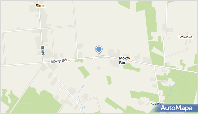 Mokry Bór, Mokry Bór, mapa Mokry Bór