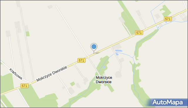 Mokrzyce Dworskie, Mokrzyce Dworskie, mapa Mokrzyce Dworskie