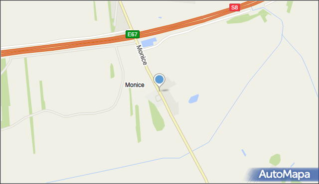 Monice, Monice, mapa Monice