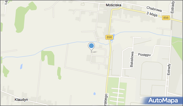 Mościska gmina Izabelin, Modrzewiowa, mapa Mościska gmina Izabelin